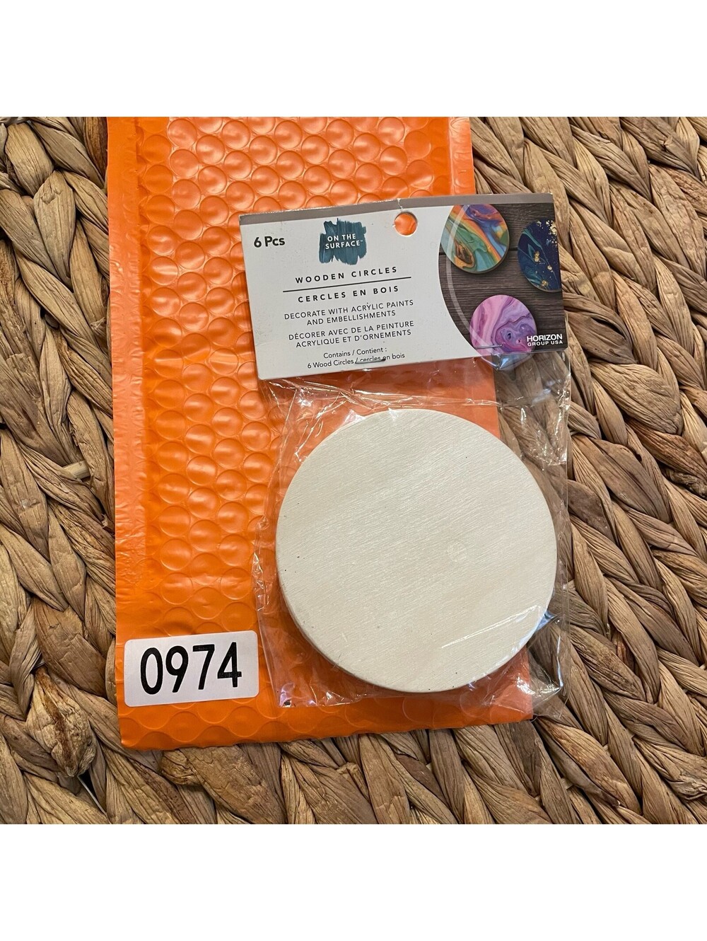 ✅On The Surface Unfinished Wooden Circles 6 Pcs DIY Craft Shapes 3.25 In#️⃣0974